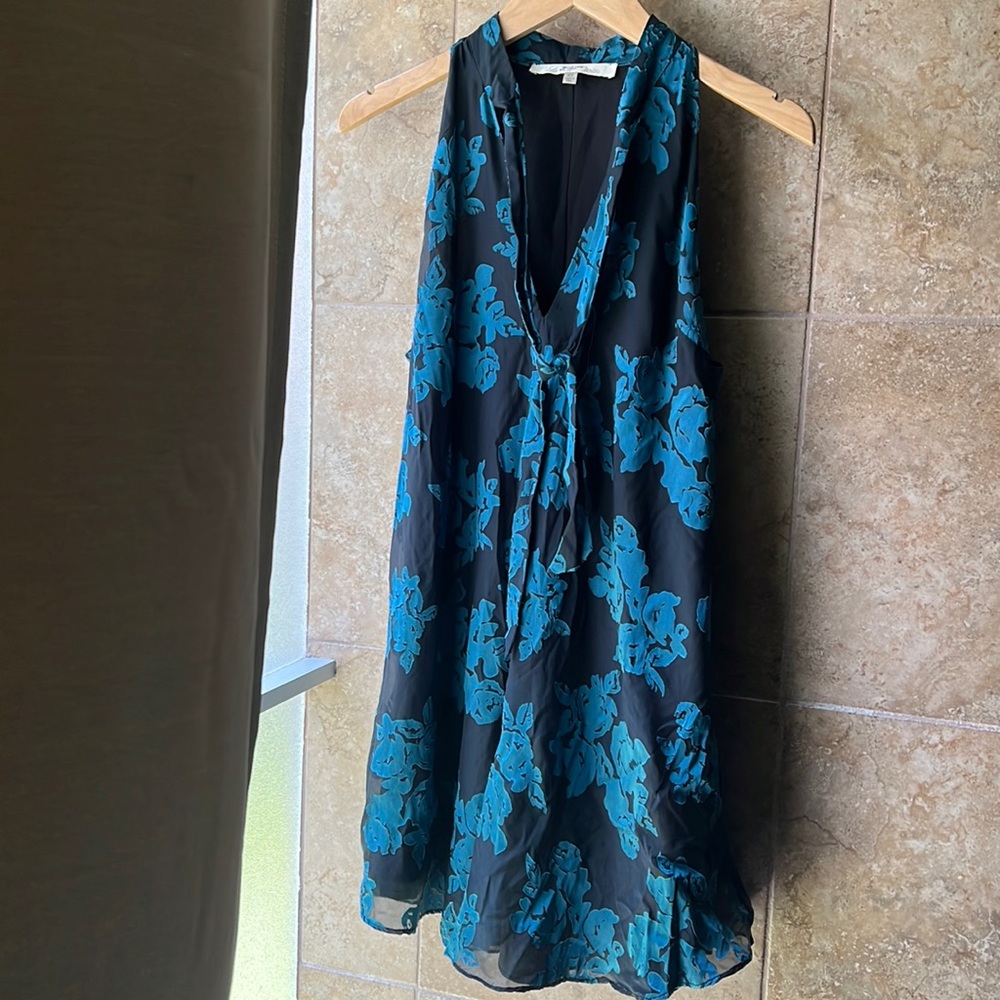 Lovers + Friends Black and Blue Mini Dress